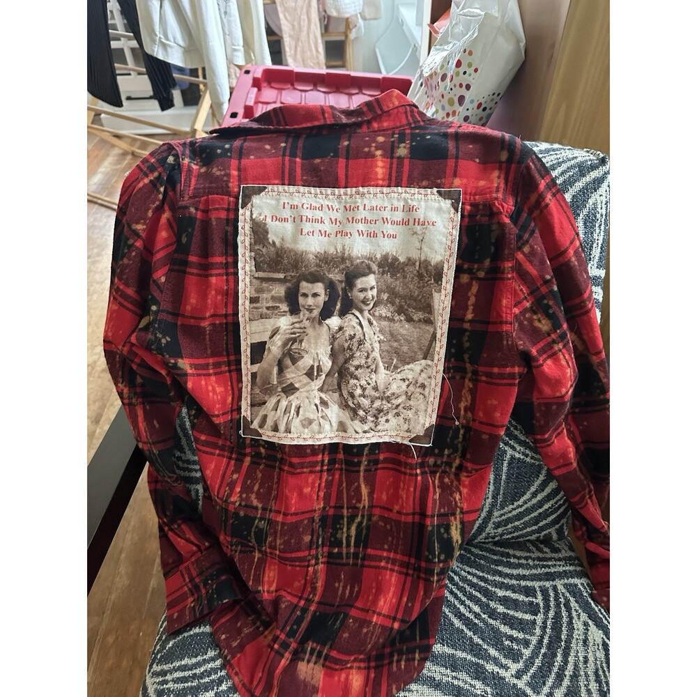 Angry Minnow Vintage Women's Flannel Size Small - Picture 6 of 7